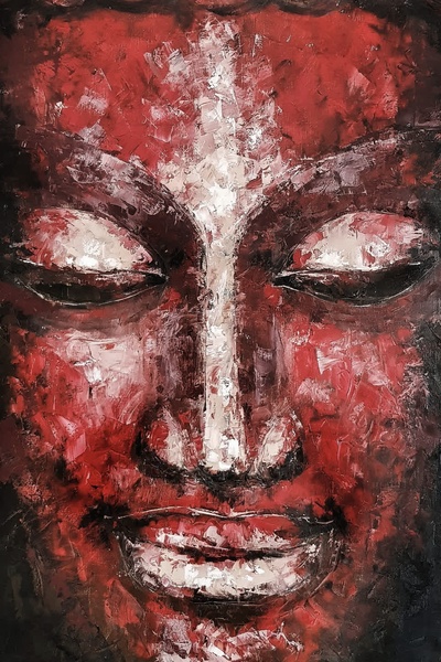 Картина Будда Красный 40х80 10010 фото