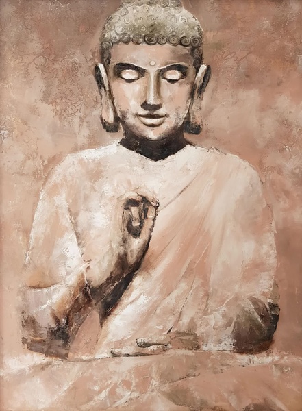 Картина Будда Бежевый 60х80 10011 фото