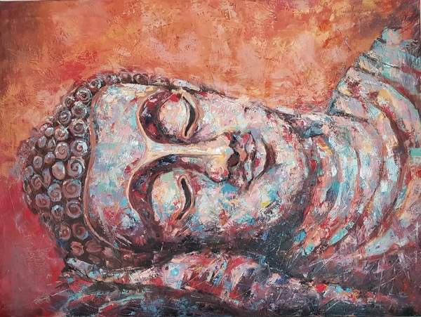 Картина Будда Спит 60х80 10012 фото